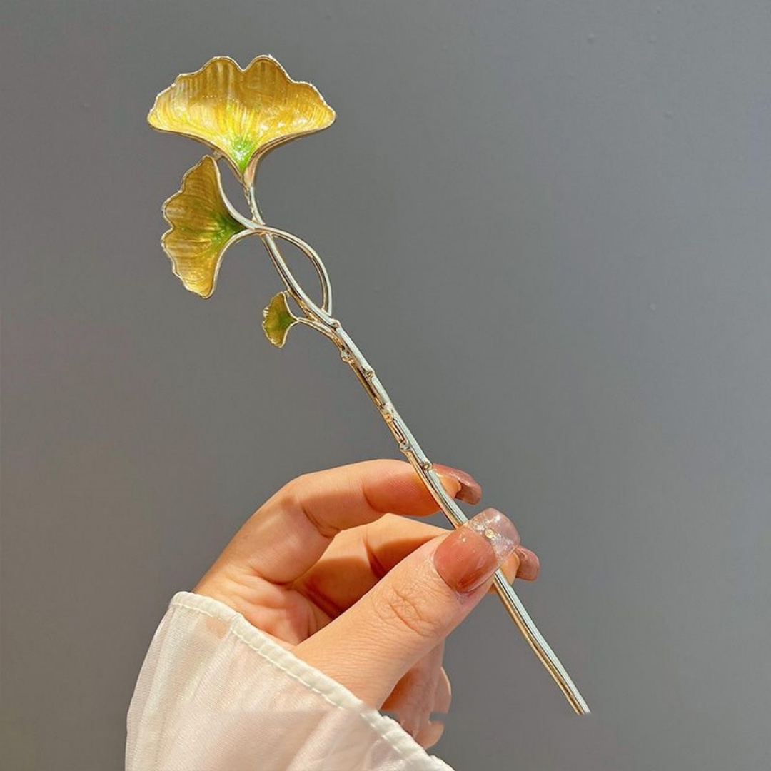 Women'S Accessories Designer - New Chinese-Style Ginkgo Leaf Hairpin for