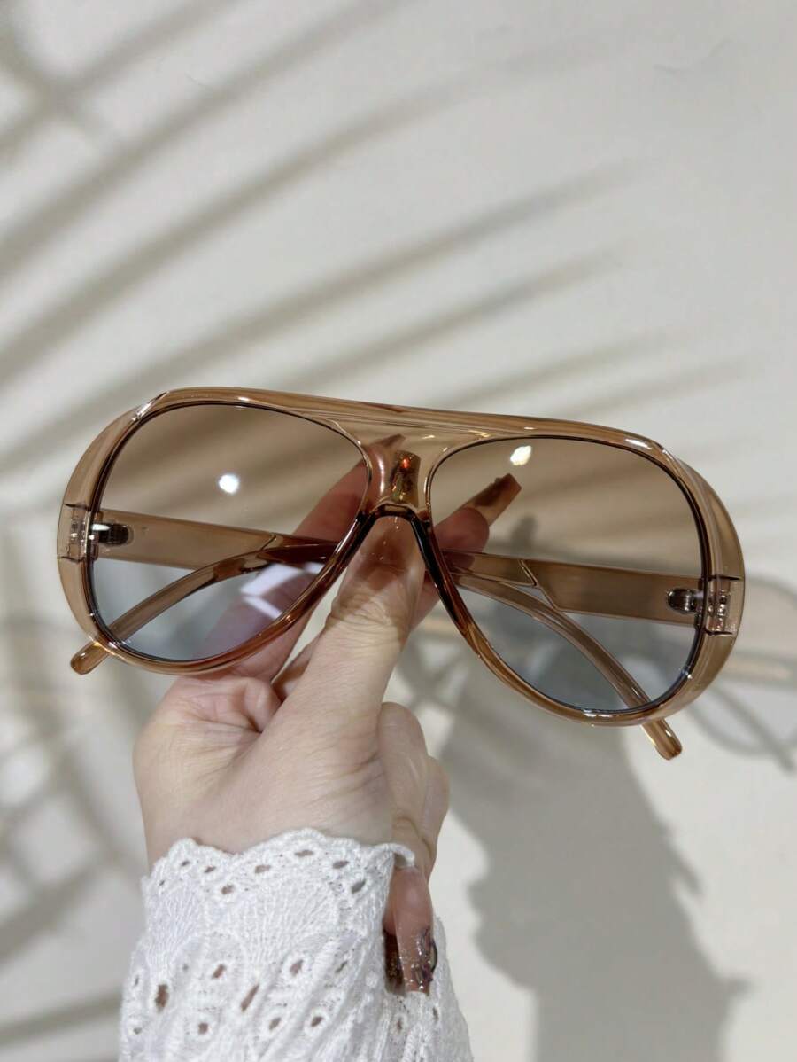 Sunglasses Oversized Square - Vintage Oversized Square Fashion Glasses, High-End