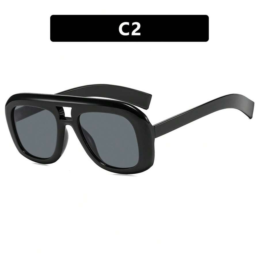 Sunglasses Oversized Square - Double Bridge Oversized Square Eyeglasses For