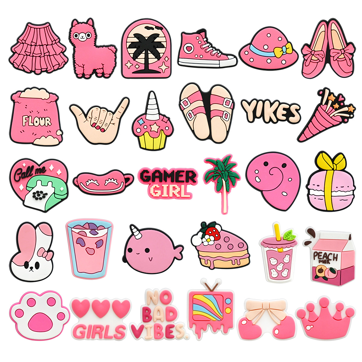 Cute Pink Shoe Charms Decorati - đánh giá và giá Women'S Accessories For Crocs