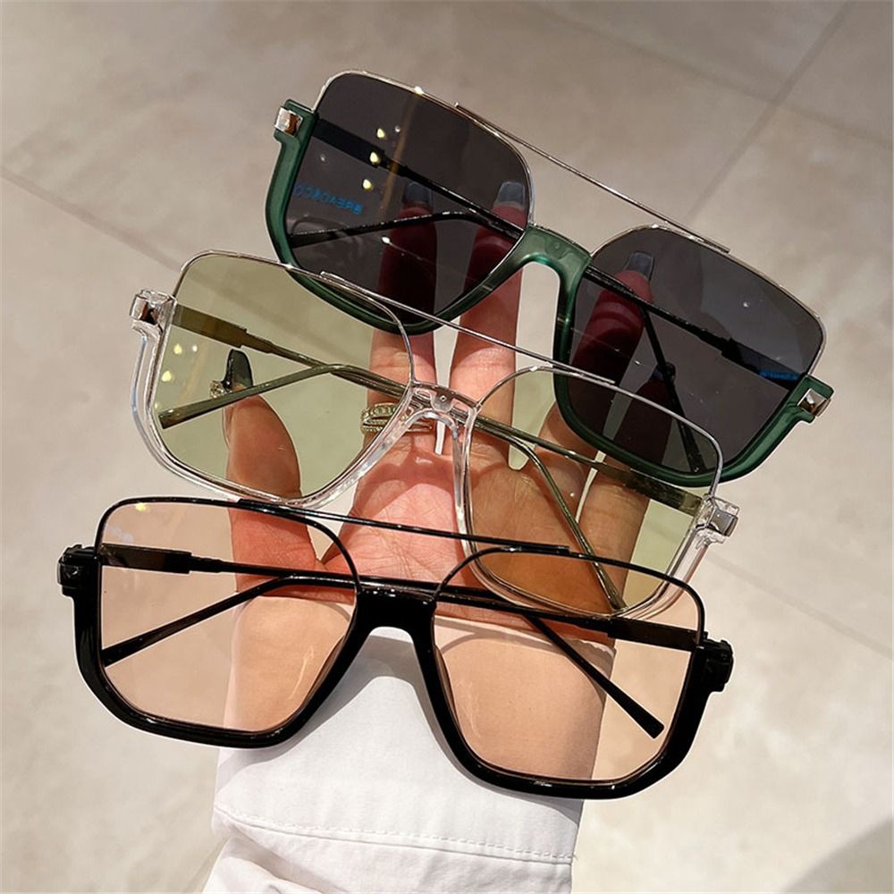 Retro Half Metal Frame Oversiz - đánh giá và giá Sunglasses Oversized Square