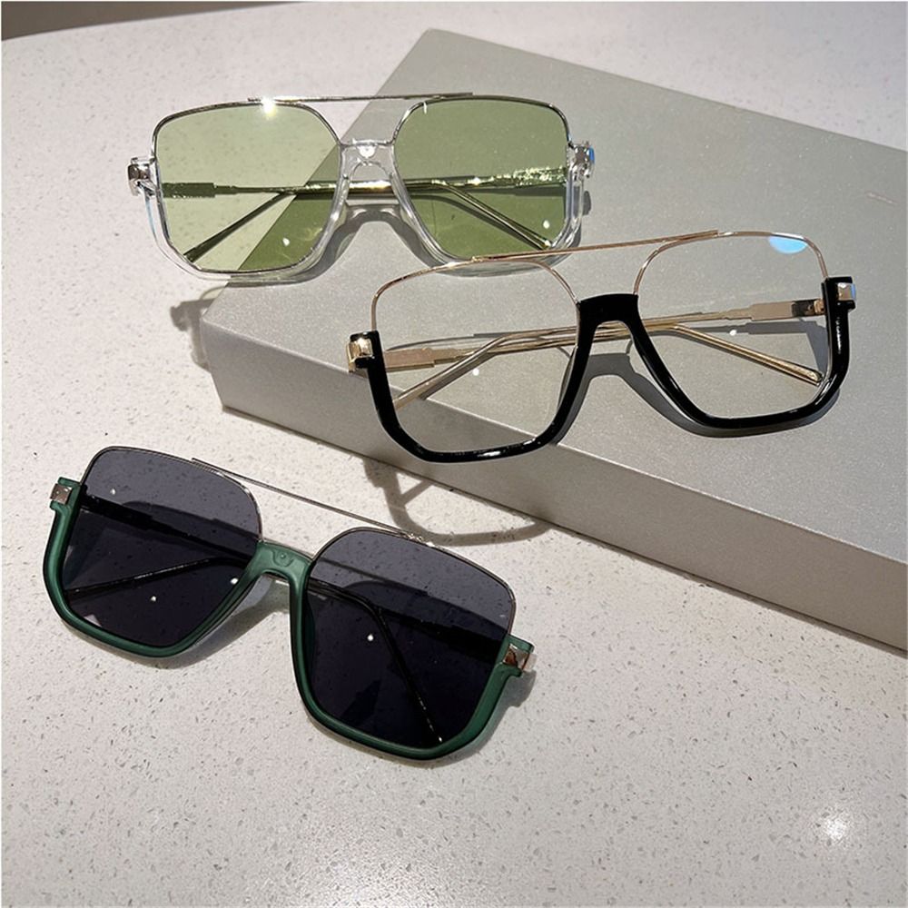 Retro Half Metal Frame Oversiz - đánh giá và giá Sunglasses Oversized Square
