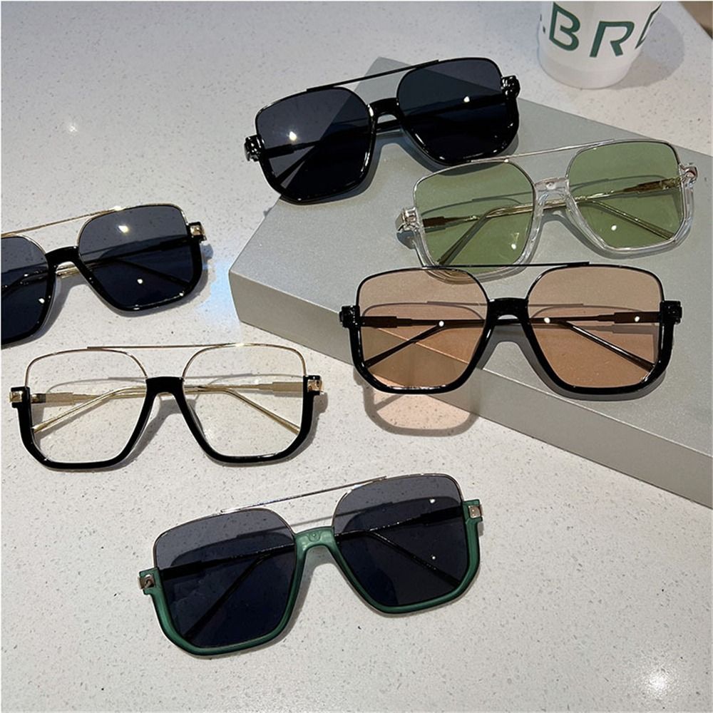 Retro Half Metal Frame Oversiz - đánh giá và giá Sunglasses Oversized Square