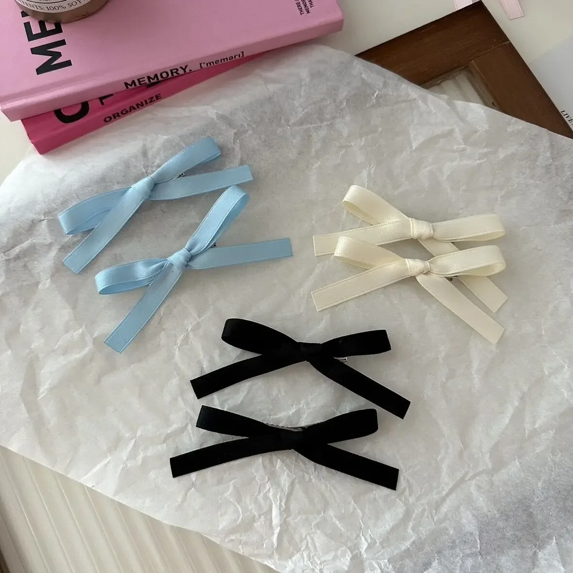2pcs/set Sweet Cute Bow Hair C - đánh giá và giá Women Accessories Combo Gift