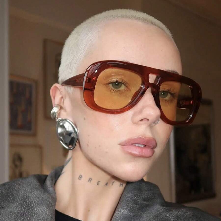 Double Bridge Oversized Square - đánh giá và giá Sunglasses Oversized Square