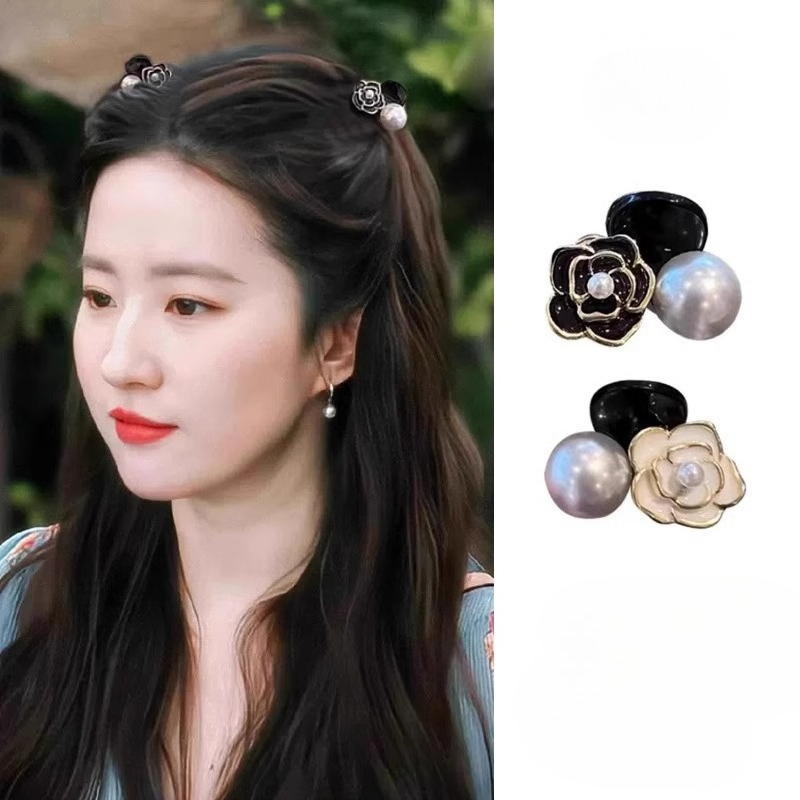 Black White Pearl Flower Small - đánh giá và giá Women Accessories Combo Gift