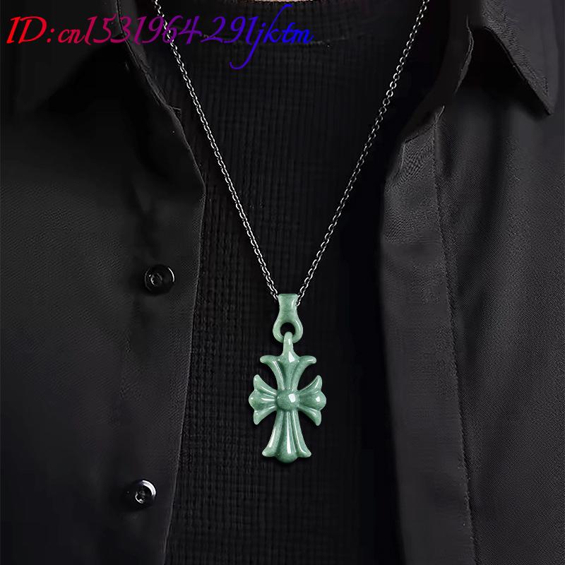 Natural Burmese Jadeite Cross  - đánh giá và giá Women'S Accessories Designer