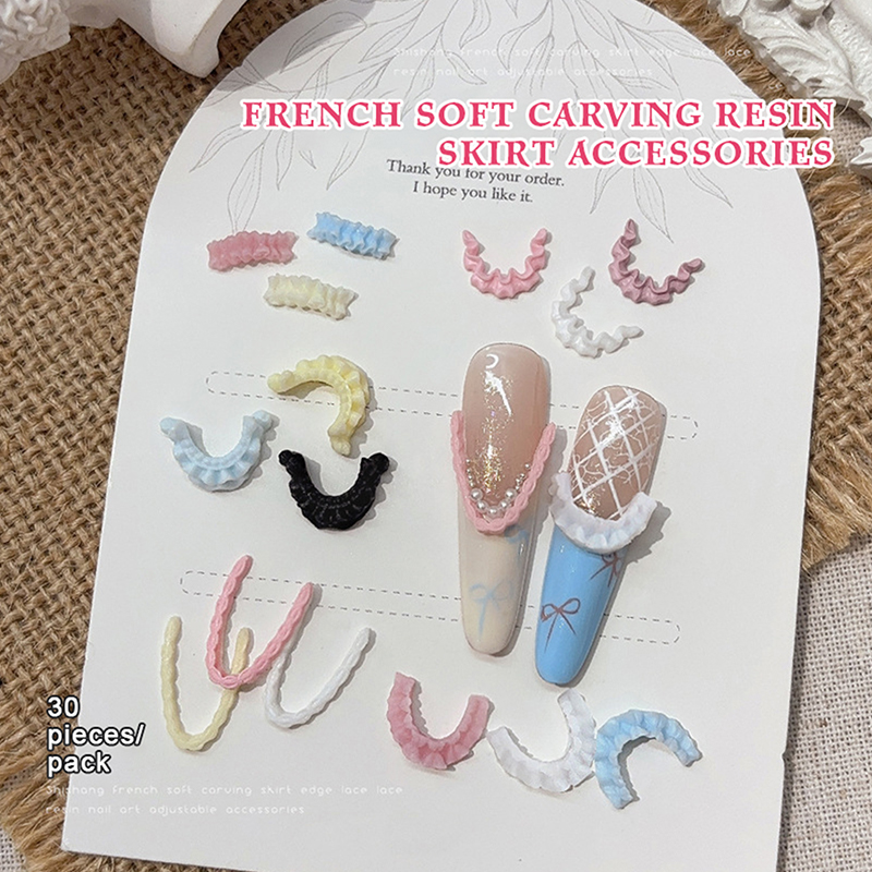 30Pcs 3D Resin Nail Art Lace T - đánh giá và giá Women Accessories Combo Gift