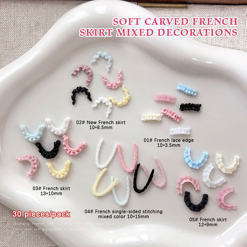 30Pcs 3D Resin Nail Art Lace T - đánh giá và giá Women Accessories Combo Gift