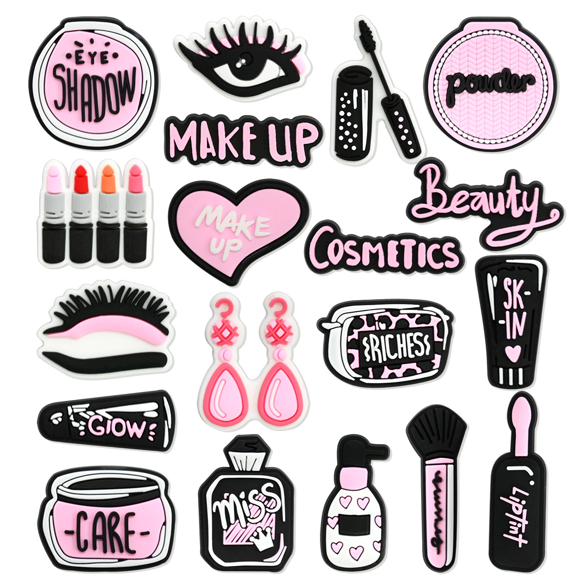 Pink Beauty Makeup Shoe Charms - đánh giá và giá Women'S Accessories For Crocs