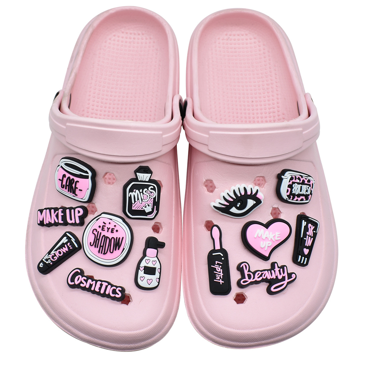 Pink Beauty Makeup Shoe Charms - đánh giá và giá Women'S Accessories For Crocs