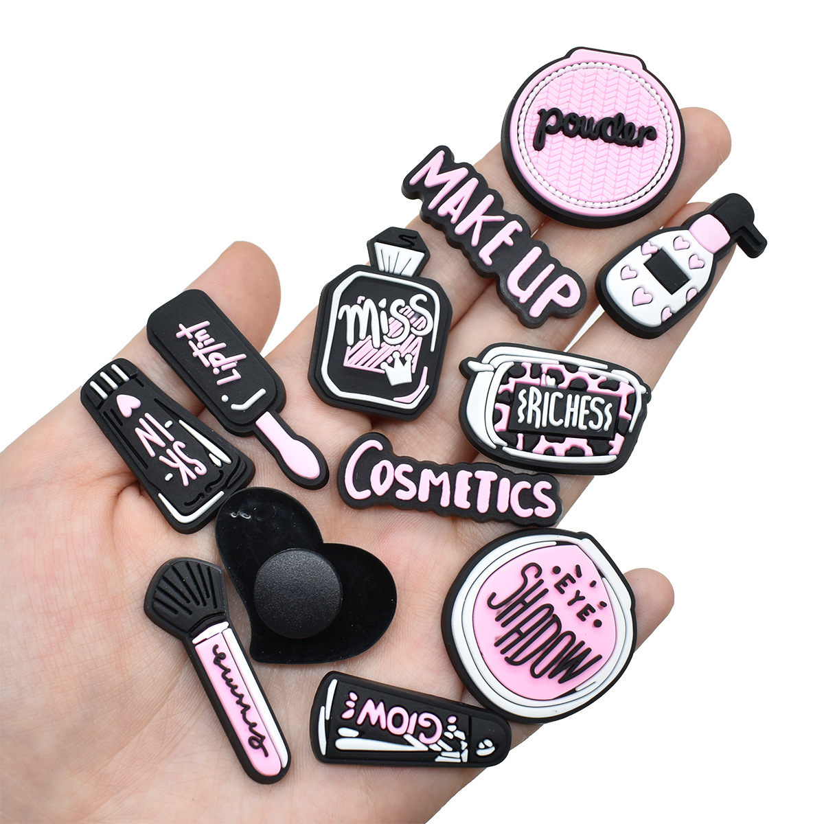 Pink Beauty Makeup Shoe Charms - đánh giá và giá Women'S Accessories For Crocs