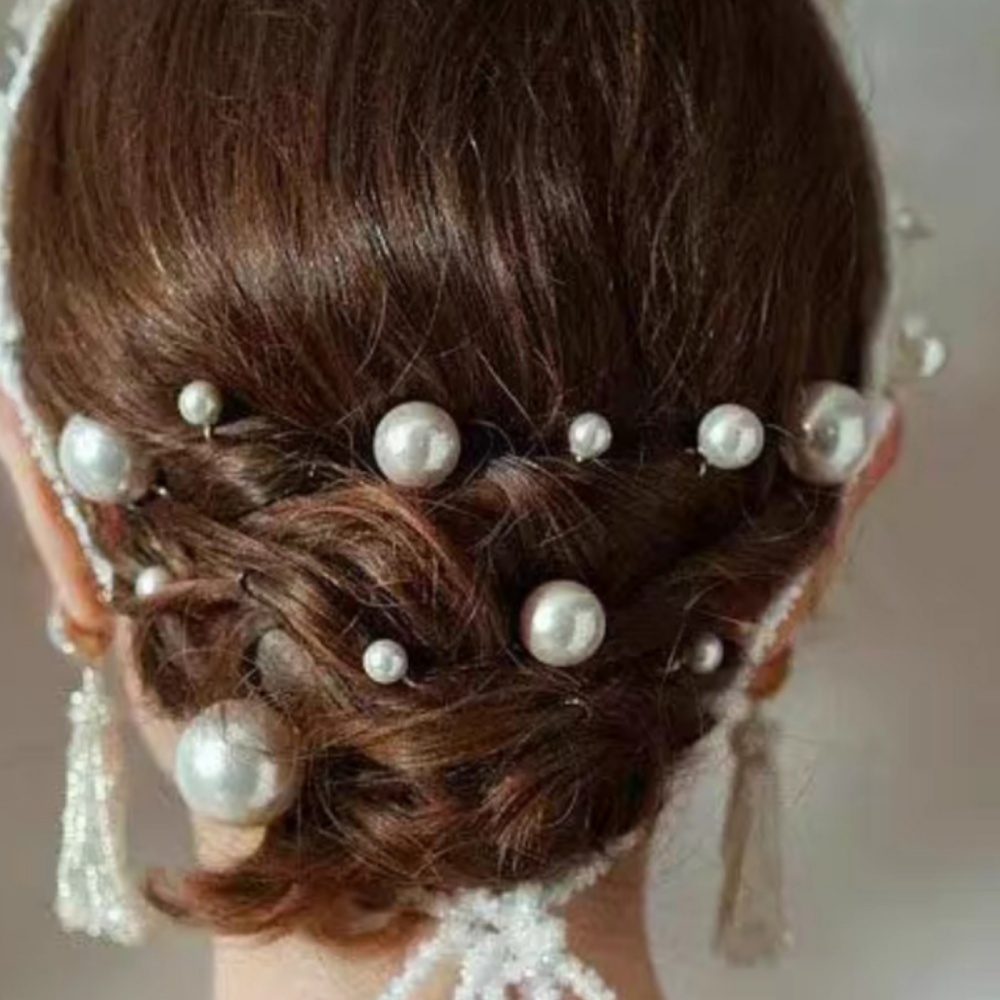 Pearl Crystal Hair Pins Comb S - đánh giá và giá Women Accessories For Hand