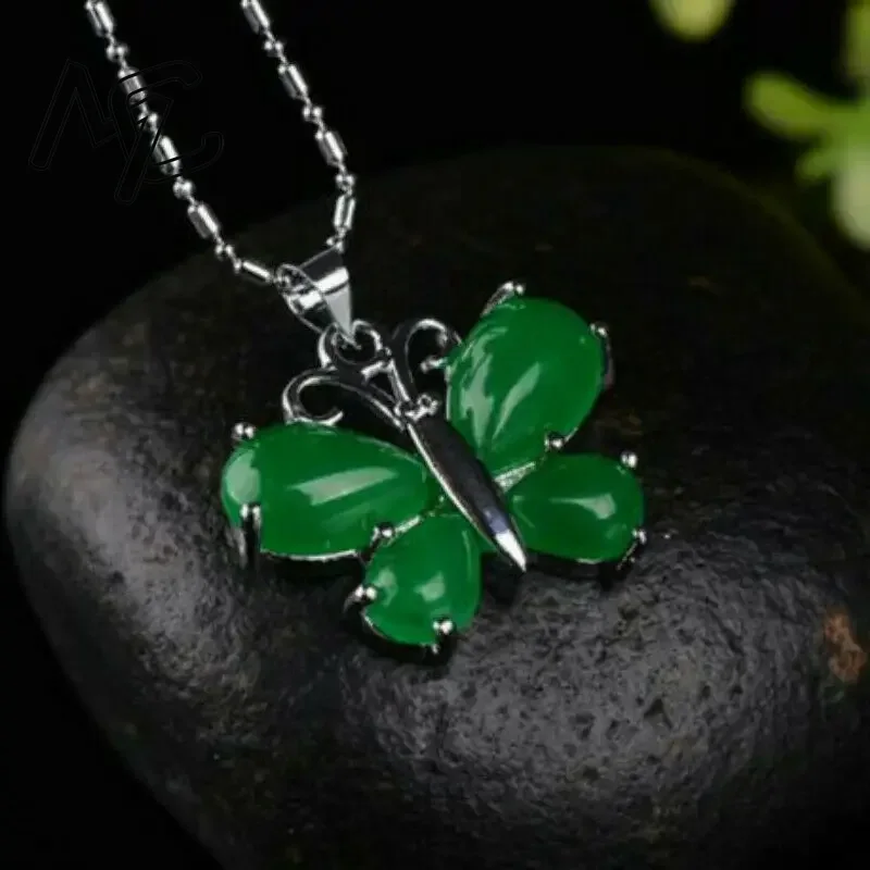 S925 Silver Green Jade Butterf - đánh giá và giá Women Accessories For Hand