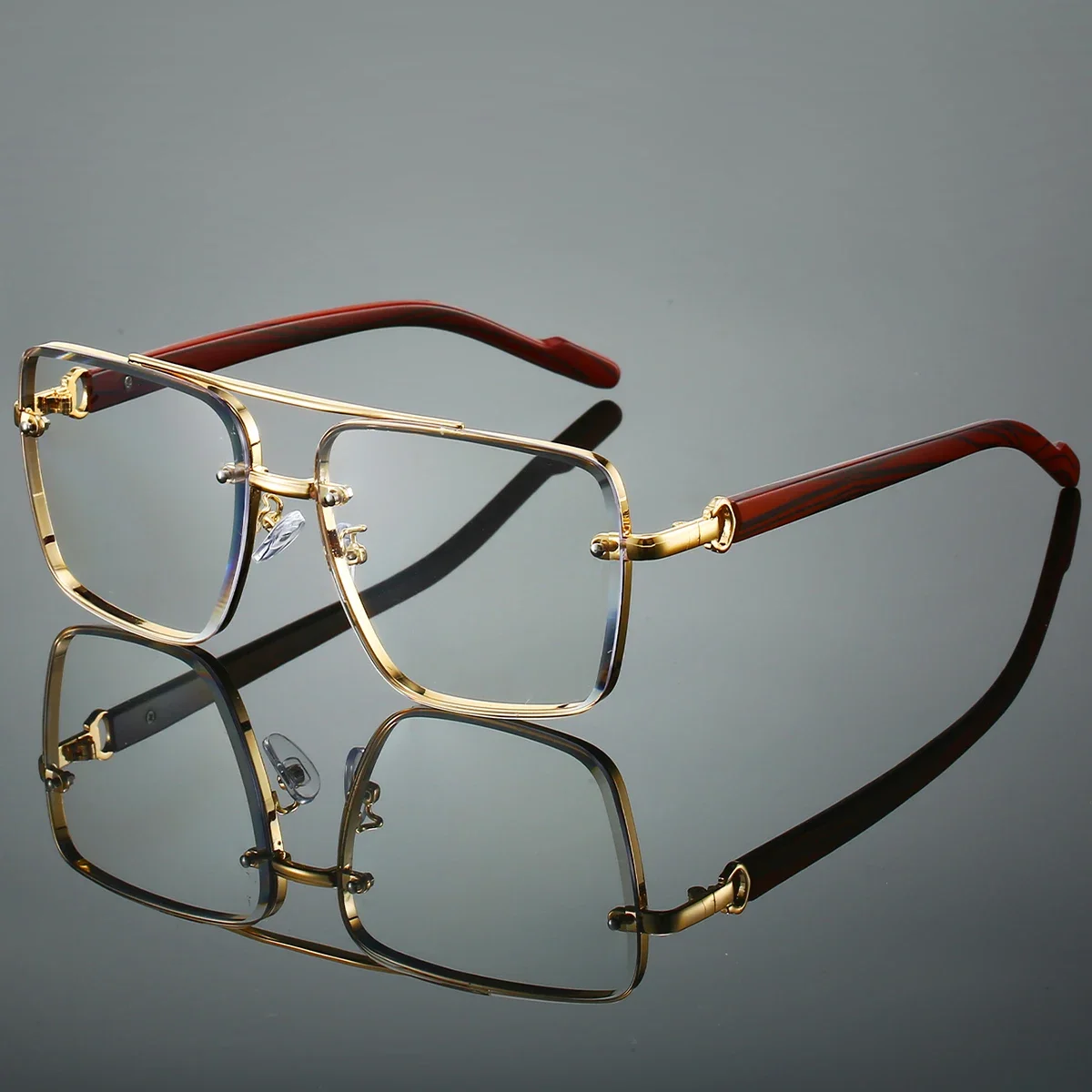 Fashion Retro Square Metal Sun - đánh giá và giá Sunglasses Oversized Square