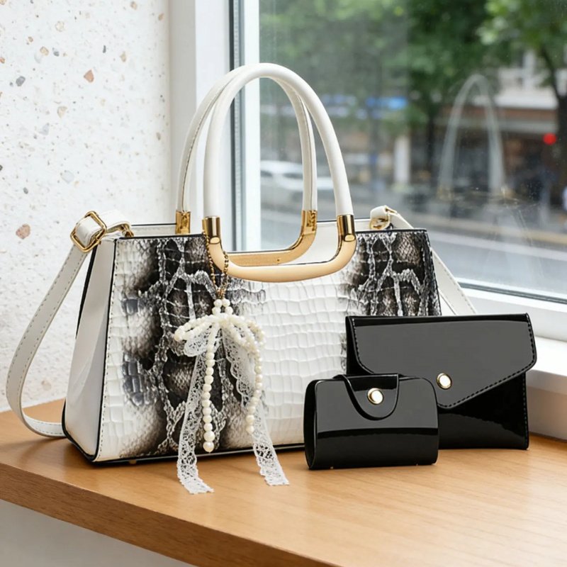 Women's Handbag Set, Crocodile - đánh giá và giá Women Accessories Bag