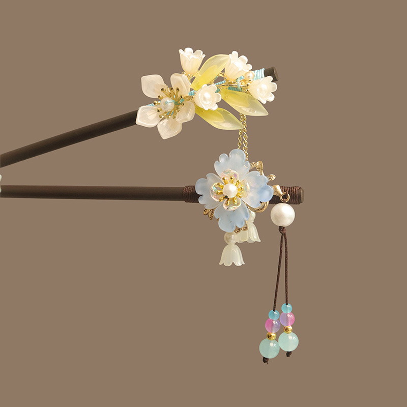 Flower Tassel Pearl Hair Stick - đánh giá và giá Women Accessories For Hand
