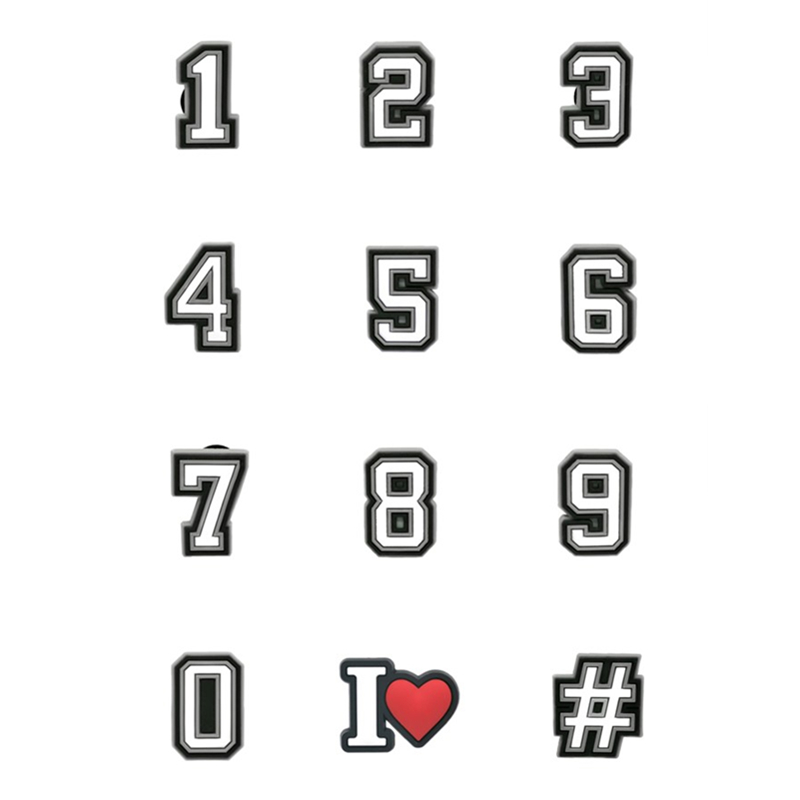 1pcs PVC Number Shoe Charms fo - đánh giá và giá Women'S Accessories For Crocs